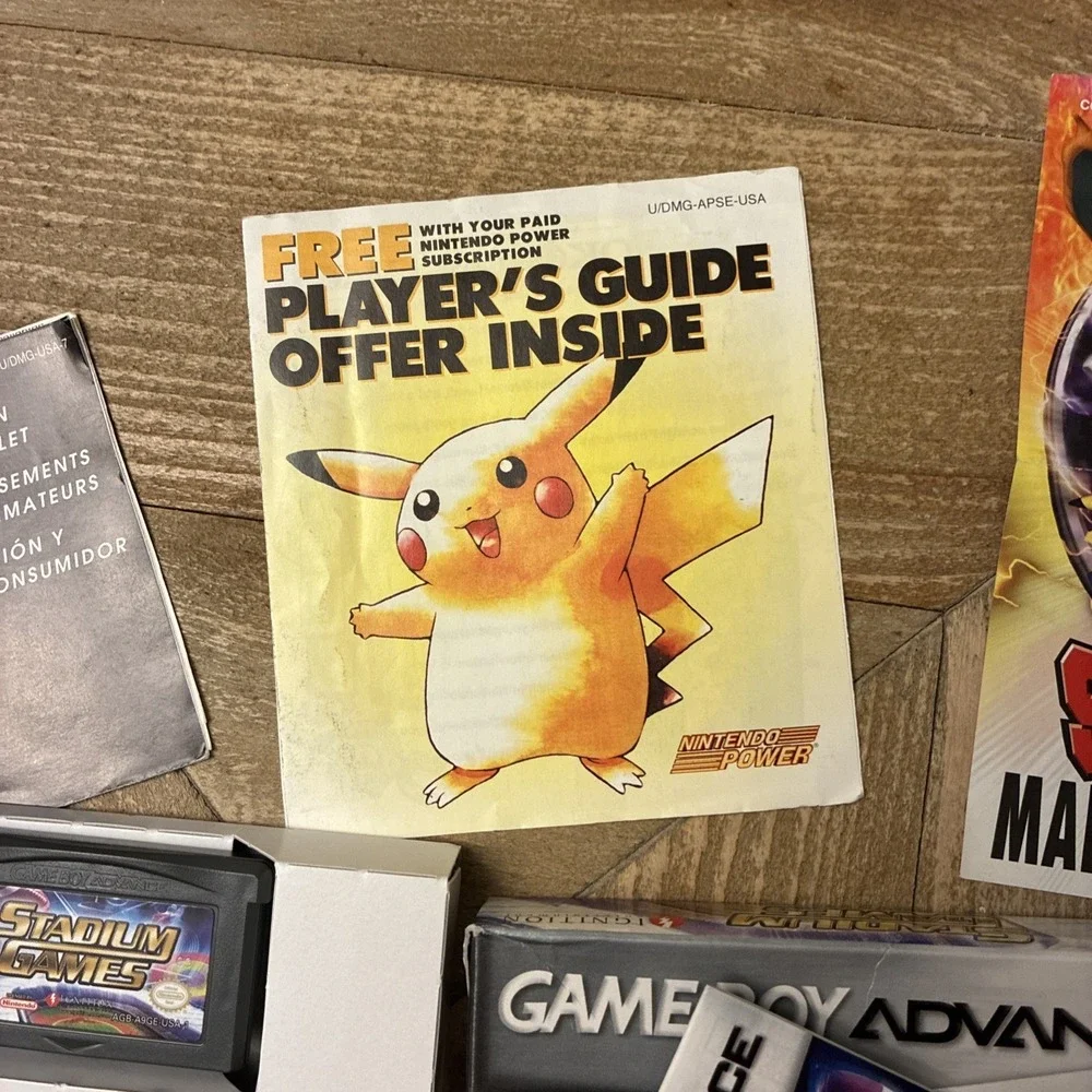Pokemon Stadium N64 Red Blue Yellow Gameboy Insert March 2000 Poster + Guide!!!